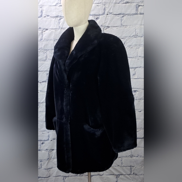 Marie Planete FrVintage 90s Women's Faux Fur Winter Coat Jacket Purple XL - Picture 3 of 14